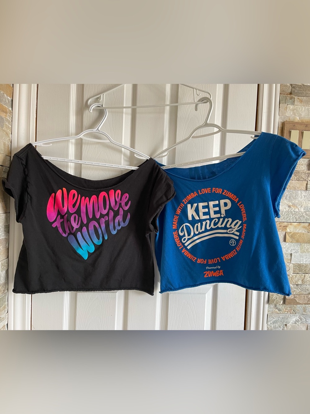 Zumba Fitness customized tee/crops with 2 bonus tops (equals 4 tops - see pics)